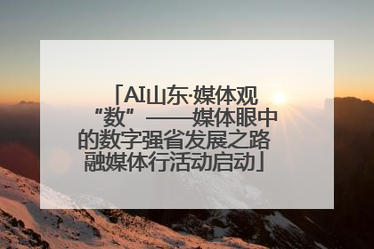 AI山东·媒体观“数”——媒体眼中的数字强省发展之路融媒体行活动启动